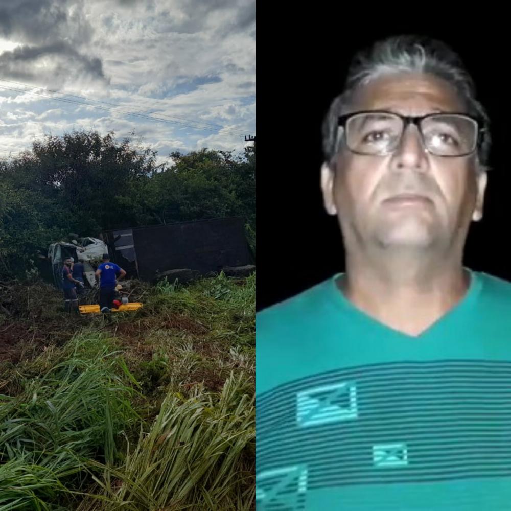 Caminhão tomba e tira a vida do condutor florianense na BR-135 no sul do Piauí
