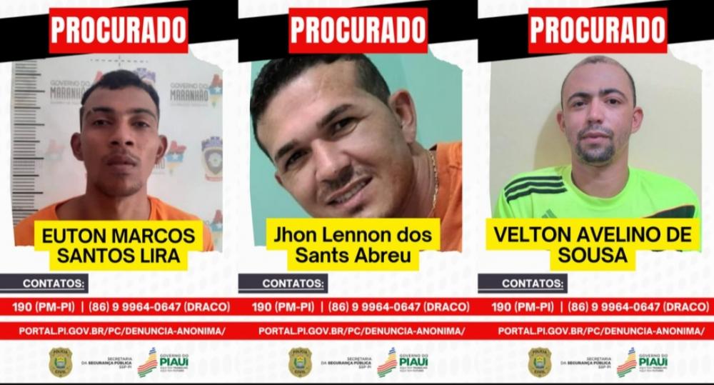 Polícia divulga fotos dos suspeitos de participar de chacina em que quatro homens foram mortos no Piauí