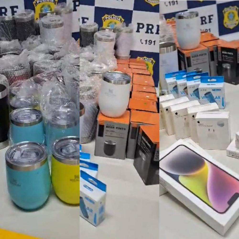 Em Floriano: PRF apreende carga ilegal de 156 aparelhos eletrônicos avaliada R$ 30 mil