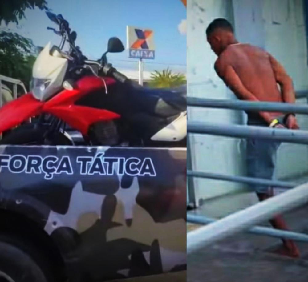 PM prende em Floriano suspeito de homicídios e recupera três motos