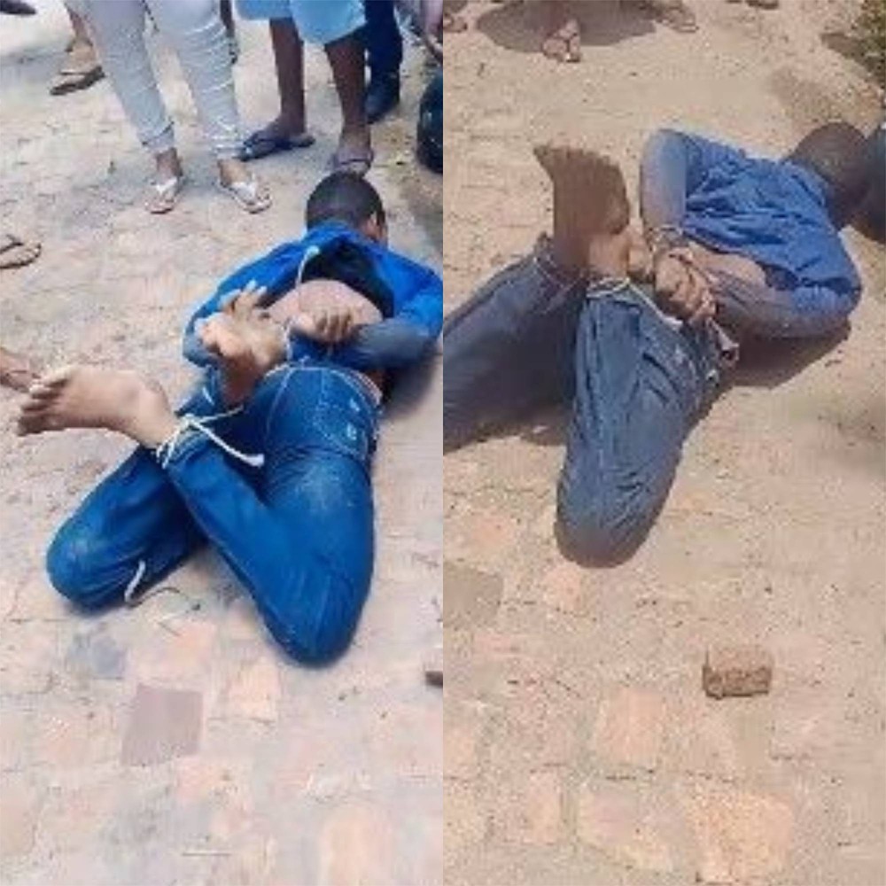 Homem tem mãos e pés amarrados com corda ao tentar roubar moto no Piauí