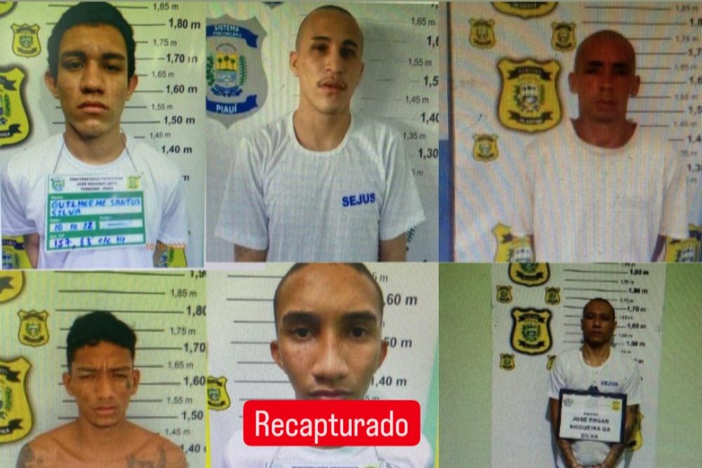 Seis presos fogem da penitenciária no Piauí; um recapturado 