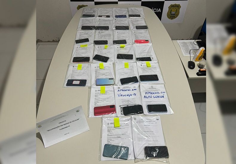 Operação em Floriano mira uso de celulares roubados, mais de 40 pessoas intimadas