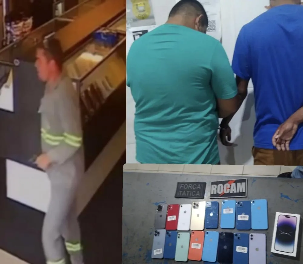PM prende suspeitos de participarem de roubo de mais de 20 celulares em loja em Floriano
