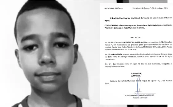 Criança de 11 anos morre após sofrer mal súbito durante na escola