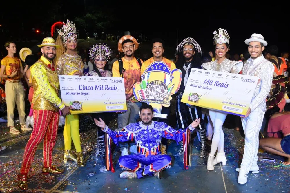 Junina Arraiá da Princesa conquista primeiro lugar no XVIII festival cultural de quadrilhas juninas em Porto Alegre do Piauí