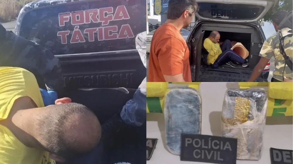 Polícia Civil prende passageiro transportando 12 kg de droga dentro de ônibus em Floriano