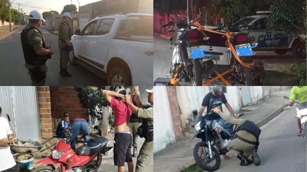 Polícia Militar realiza operação de fiscalização e segurança em bairros de Floriano