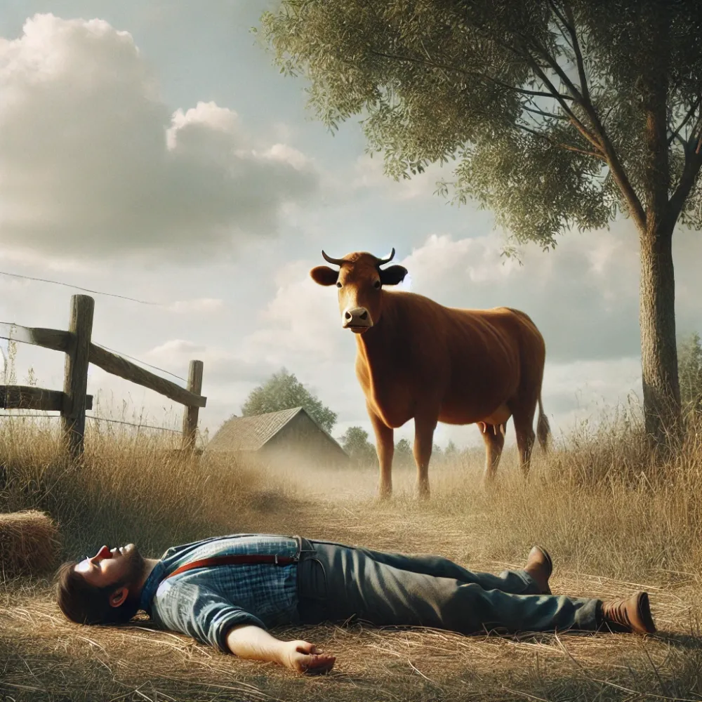 Homem tenta estupr4r vaca, l3va coic3 e morre no DF