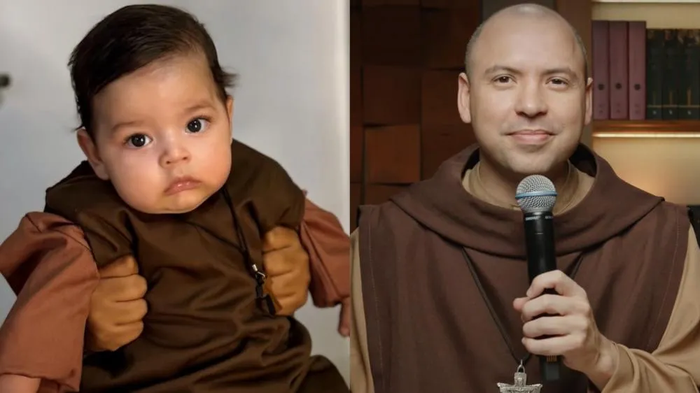 Florianense homenageia Frei Gilson na Comemoração dos 3 meses do filho, e vídeo encanta a Web