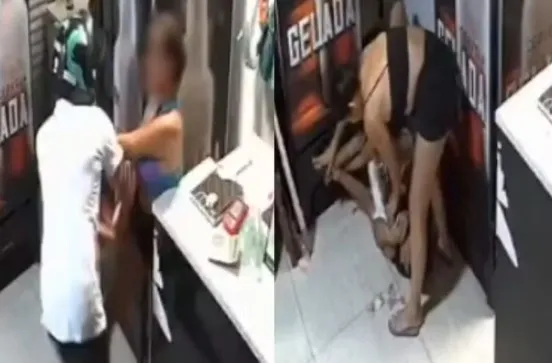 Vídeo: vítimas desarmam, agridem e colocam pimenta no rosto de ladrão durante tentativa de assalto em Teresina