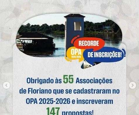 Floriano bate recorde de cadastros no Orçamento Participativo Digital (OPA) 2025-2026