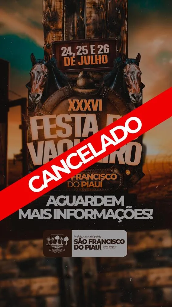 Município acata recomendação do MP e cancela Festa do Vaqueiro