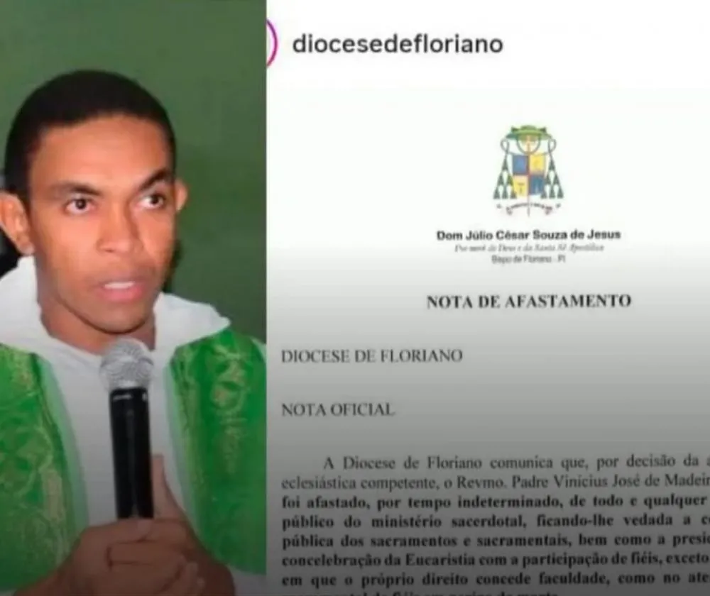 Diocese de Floriano afasta padre de suas funções 