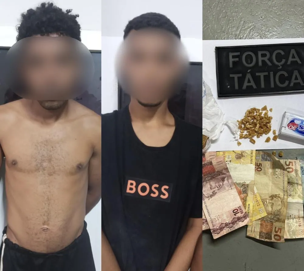 Polícia Militar apreende drogas e conduz dois suspeitos no bairro Taboca, em Floriano