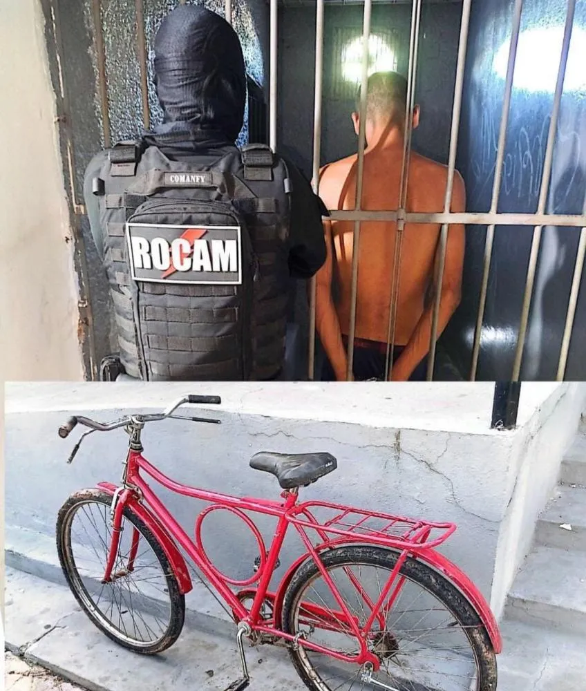 ROCAM prende “Capitão”, suspeito de furto de bicicleta em Floriano