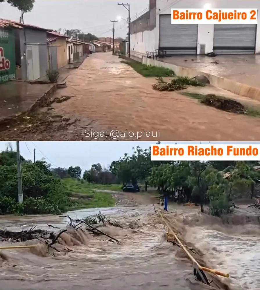 Floriano amanhece sob forte chuva no último dia de 2025