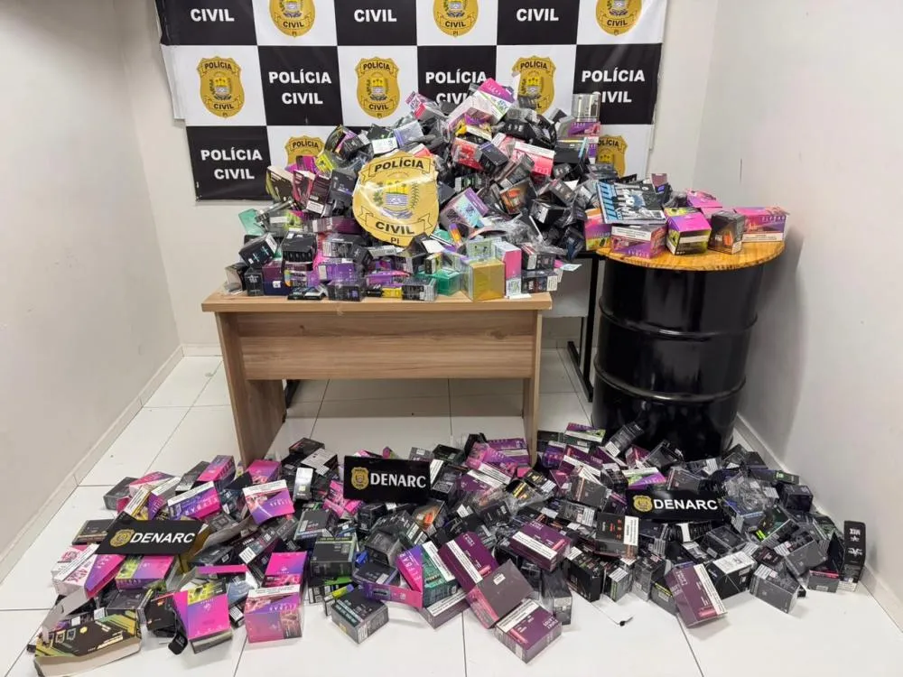 Casal é preso com cigarros eletrônicos avaliados em R$ 300 mil em Teresina