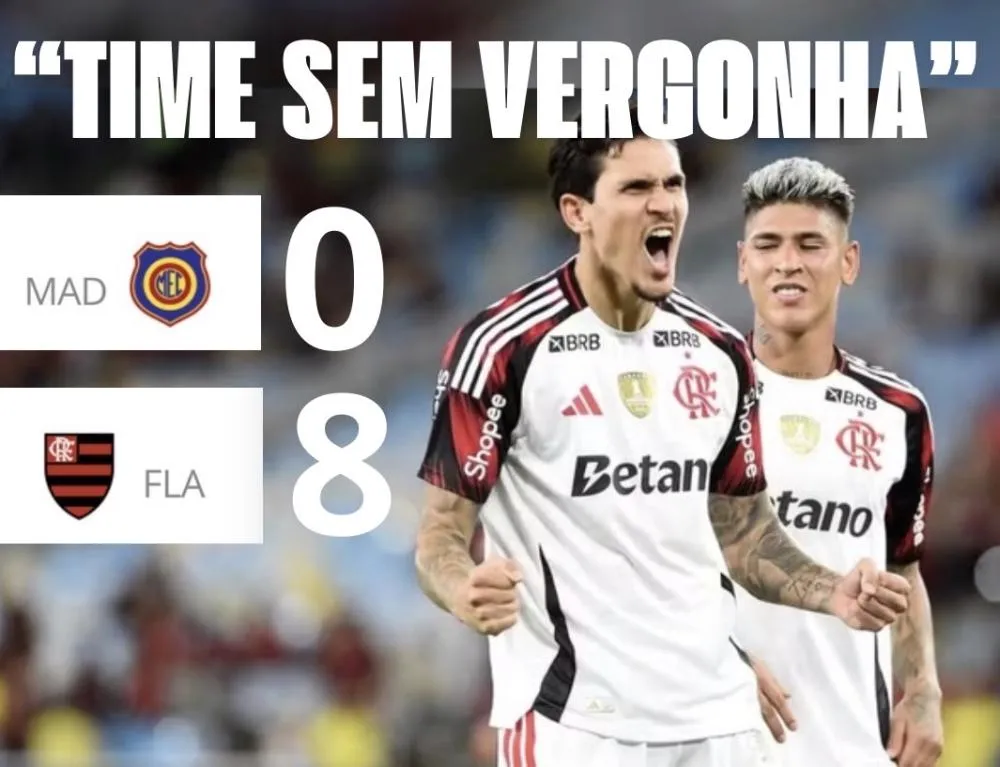 Flamengo goleia Madureira por 8x0 e torcida protesta “time sem vergonha”